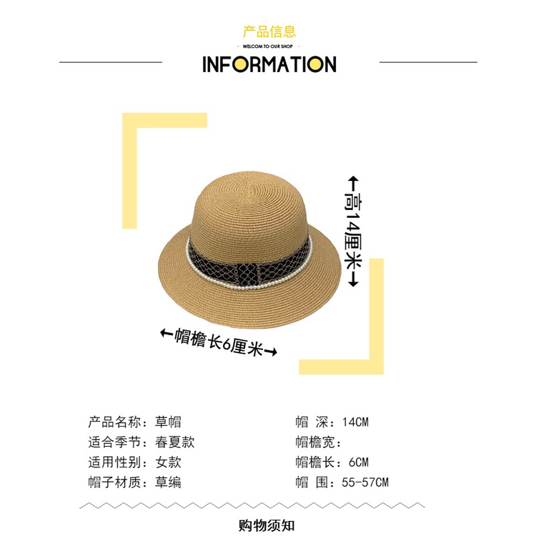 Mũ Cói Rộng Vành Chống Nắng Chống Tia Cực Tím Gấp Gọn Được Thời Trang Mùa Hè Phong Cách Hàn Quốc Cho Nữ