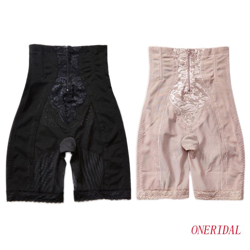 Quần Lót Định Hình Nâng Mông Lưng Cao Phối Ren Lưới Có Khóa Kéo Trước Dành Cho Nữ