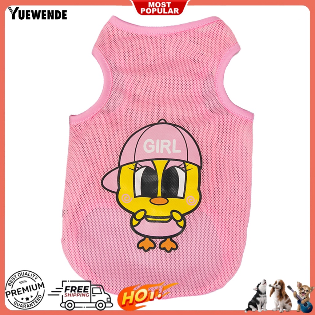 Áo Lưới In Họa Tiết Hoạt Hình Dễ Thương Dành Cho Thú Cưng