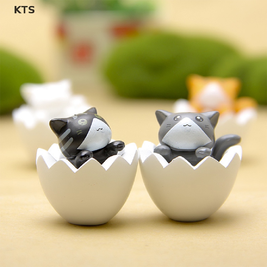 Set 4 Mô Hình Mèo Hoạt Hình Xinh Xắn Dùng Để Trang Trí