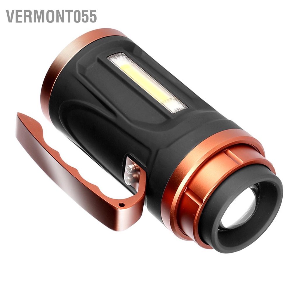 Vermont055 Đèn Pin Câu Cá Ngoài Trời Với Mồi Cảm Biến Bên Có Thể Phóng To 4 Nguồn Sáng Sạc Công Suất Cao