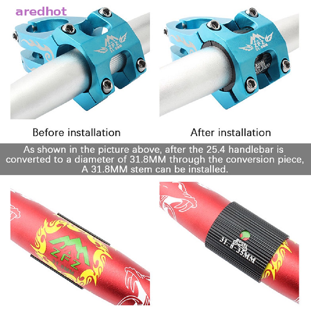 1 Cặp Adapter Chuyển Đổi Tay Lái Xe Đạp Kích Thước 25.4mm Sang 31.8mm 31.8mm Sang 35mm Mới