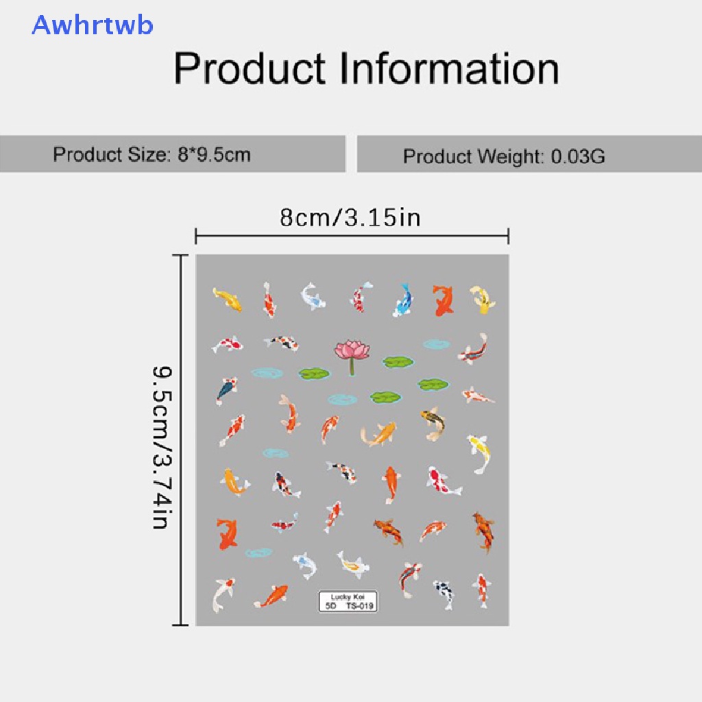 Miếng Dán Trang Trí Móng Tay Mềm Mại Họa Tiết Cá Sen 5D Nhiều Màu DIY