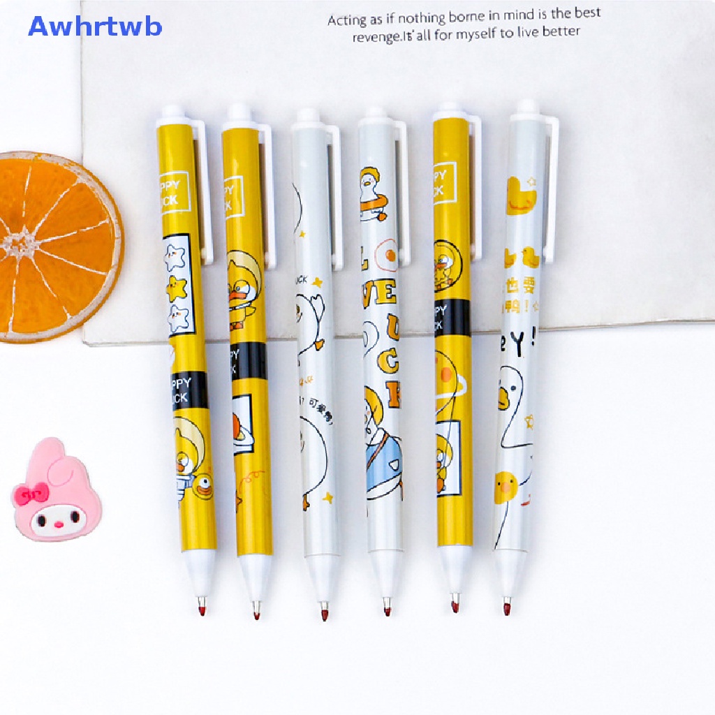 Bút Mực Gel Họa Tiết Vịt Hoạt Hình Dễ Thương Cho Học Sinh Mới