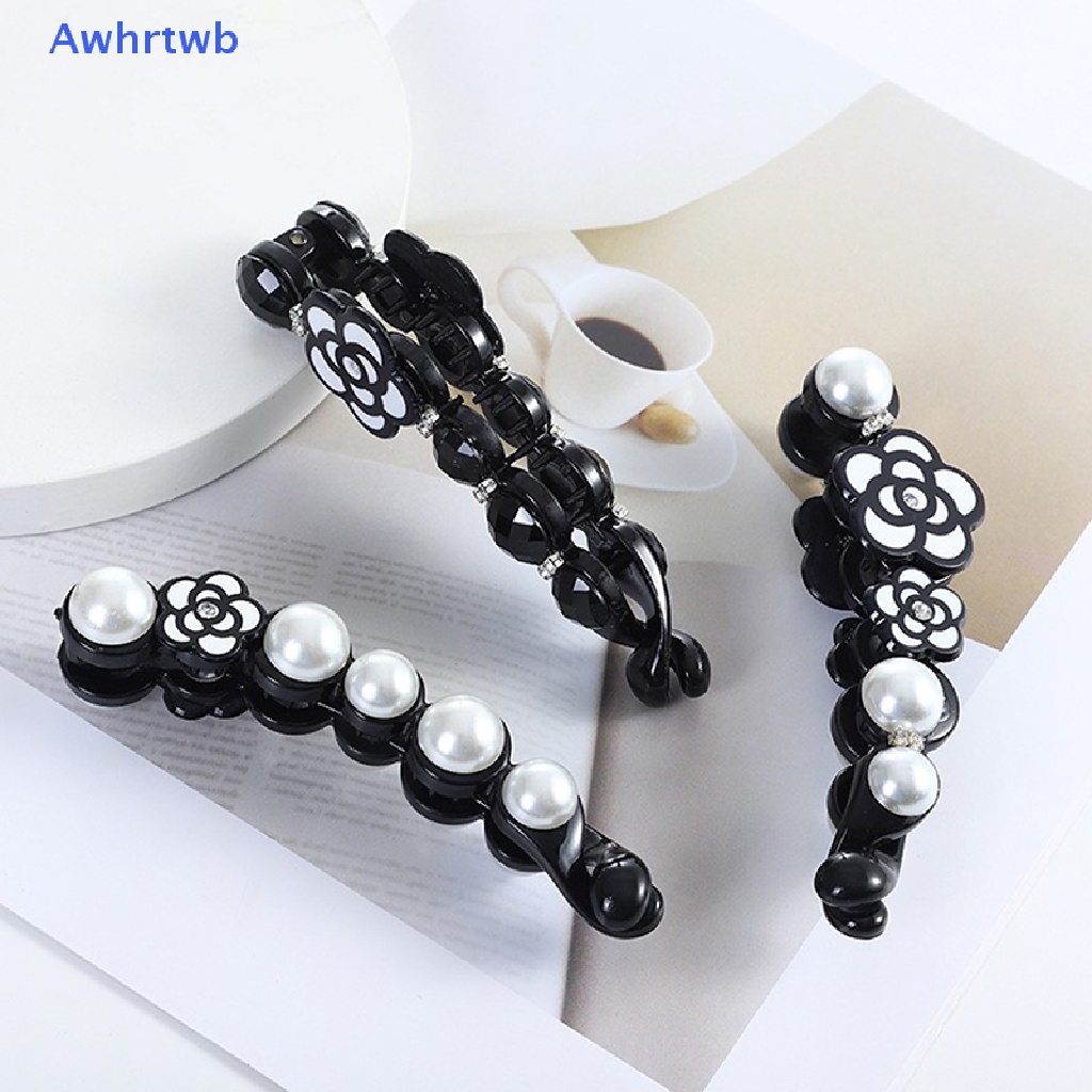 1 Kẹp Tóc Đuôi Ngựa Đính Hoa Trà Thanh Lịch Cho Nữ Mới