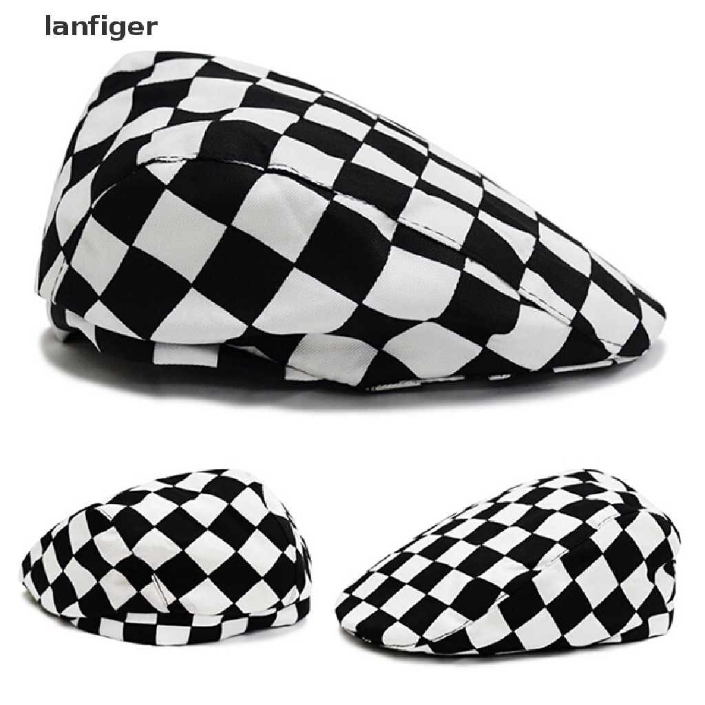 Lanf Mũ Beret Cotton Màu Trơn Thời Trang Mới Chơi Golf Cho Nam EN