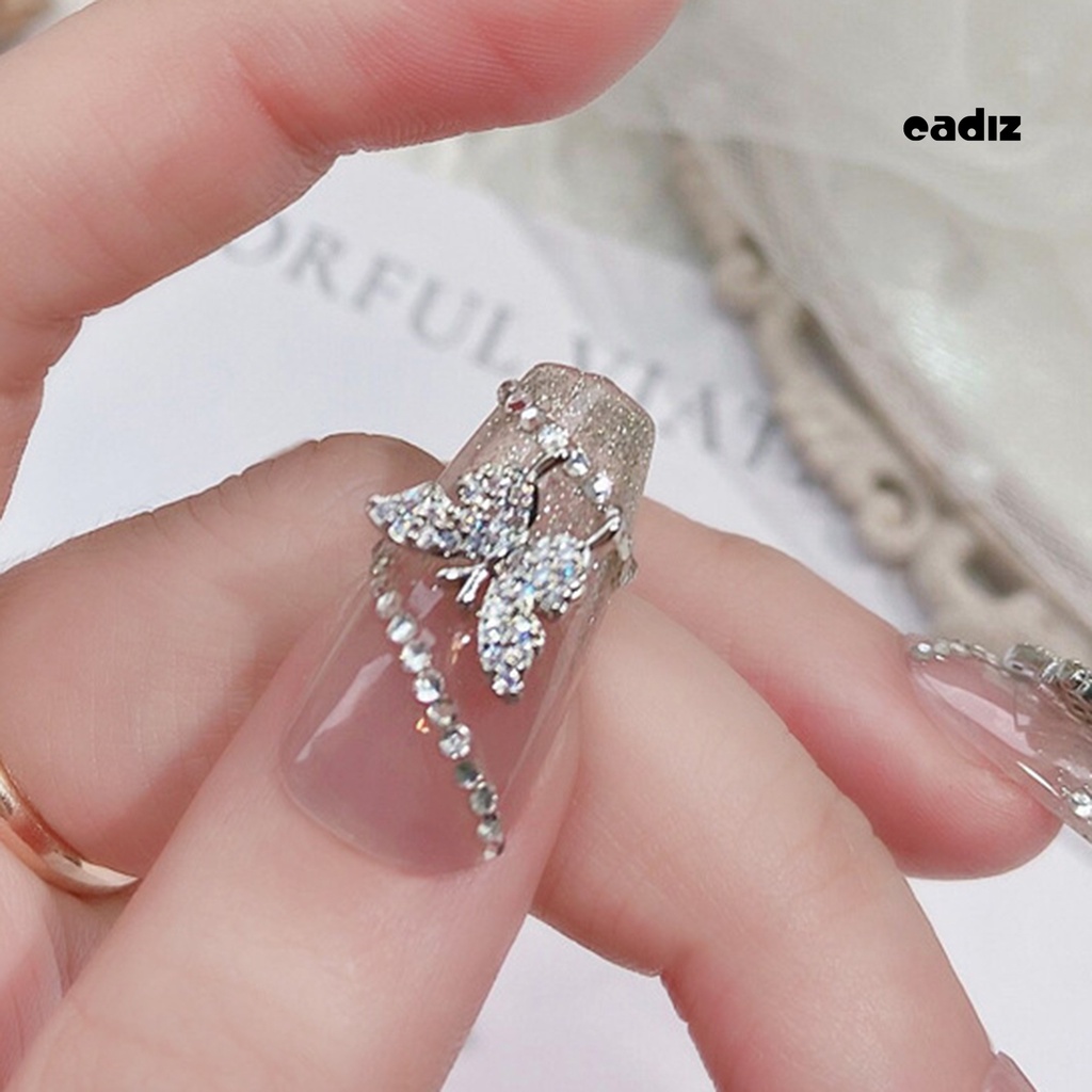 Phụ Kiện Trang Trí Móng Tay Chống Rơi Hình Bướm Sang Trọng DIY