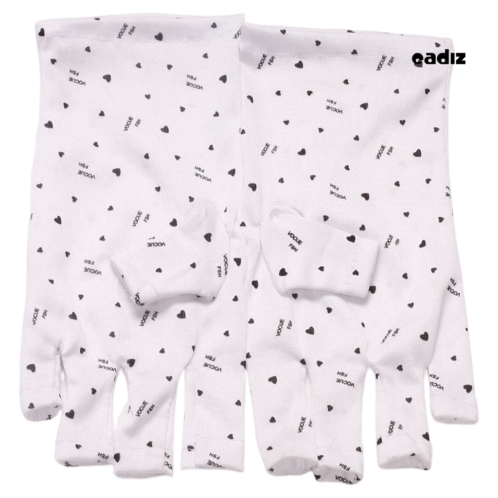 1 Đôi Găng Tay Chống Tia UV Siêu Mềm Co Giãn Thoáng Khí Tiện Dụng Cho Salon Làm Móng