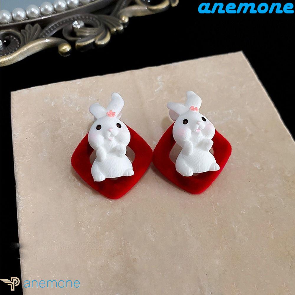 Khuyên Tai Tua Rua Hình Thỏ Cà Rốt / Mèo Dễ Thương Phong Cách Hàn Quốc Cho Nữ