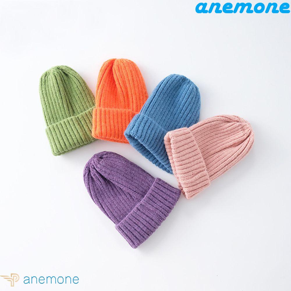 Mũ Dệt Kim Màu Sắc Trơn Giữ Ấm Mùa Thu Đông Dành Cho Trẻ Em