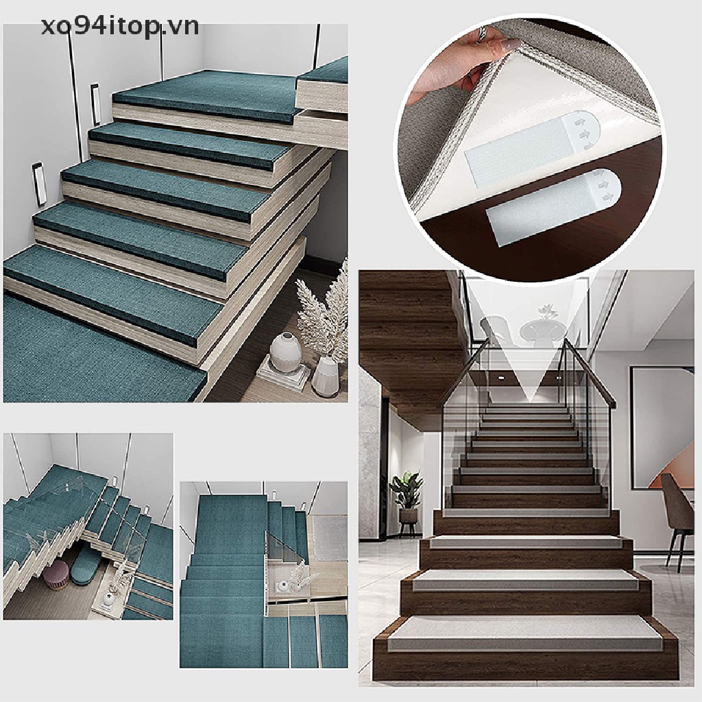 Xoitop Set 4 Cặp Băng Keo Dán Khung Ảnh Màu Trắng Không Để Lại Dấu Vết DIY