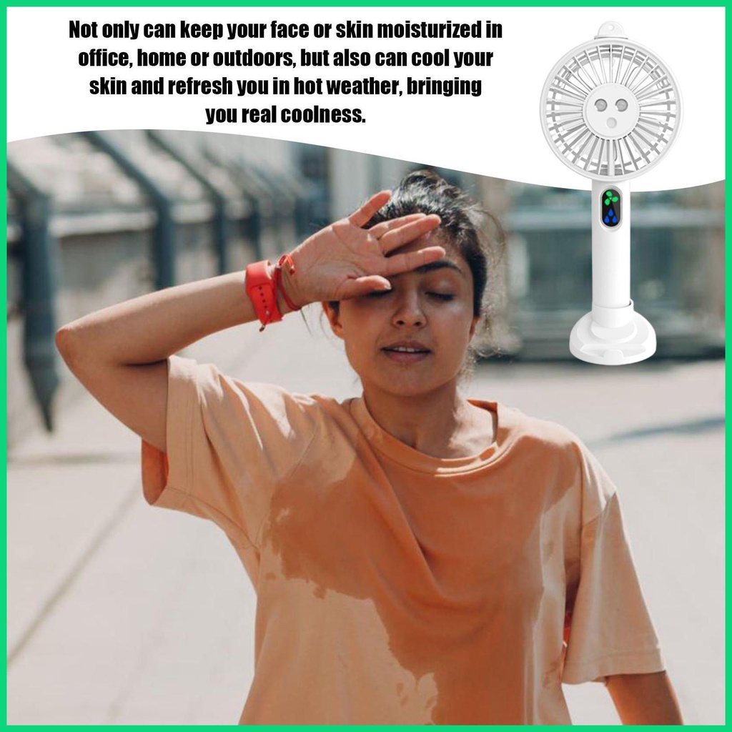 Quạt Mini Cầm Tay 3 Tốc Độ Gió Kèm Giá Đỡ Điện Thoại Tiện Dụng Mang Theo Du Lịch