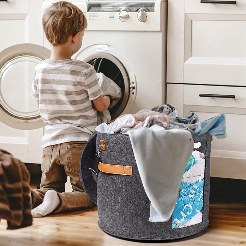 Hộp Tròn Đựng Mũ / Đồ Chơi / Thú Nhồi Bông Có Nắp Gấp Gọn Tiện Lợi