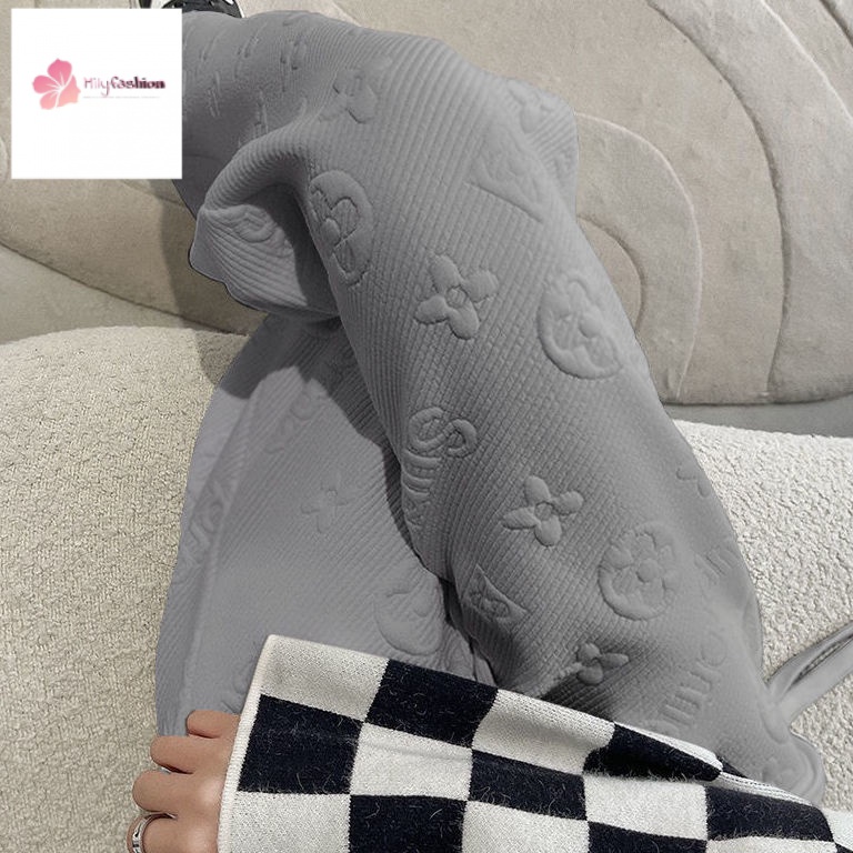 Quần dài dáng rộng lưng cao phù hợp với các kích thước thêu jacquard thời trang mùa xuân cho nữ 2022