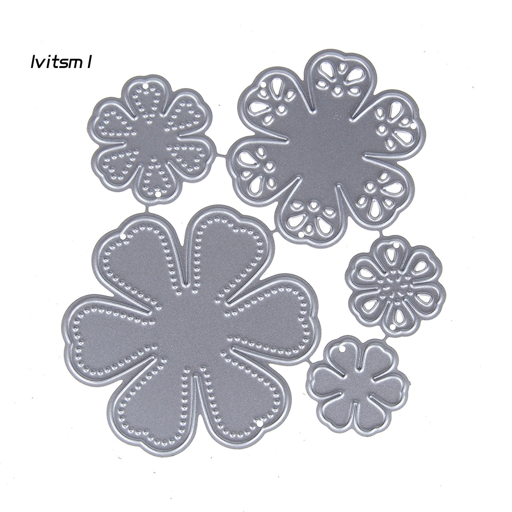 Khuôn Cắt Giấy Làm Từ Kim Loại Hình Hoa 3D Trang Trí Scrapbook