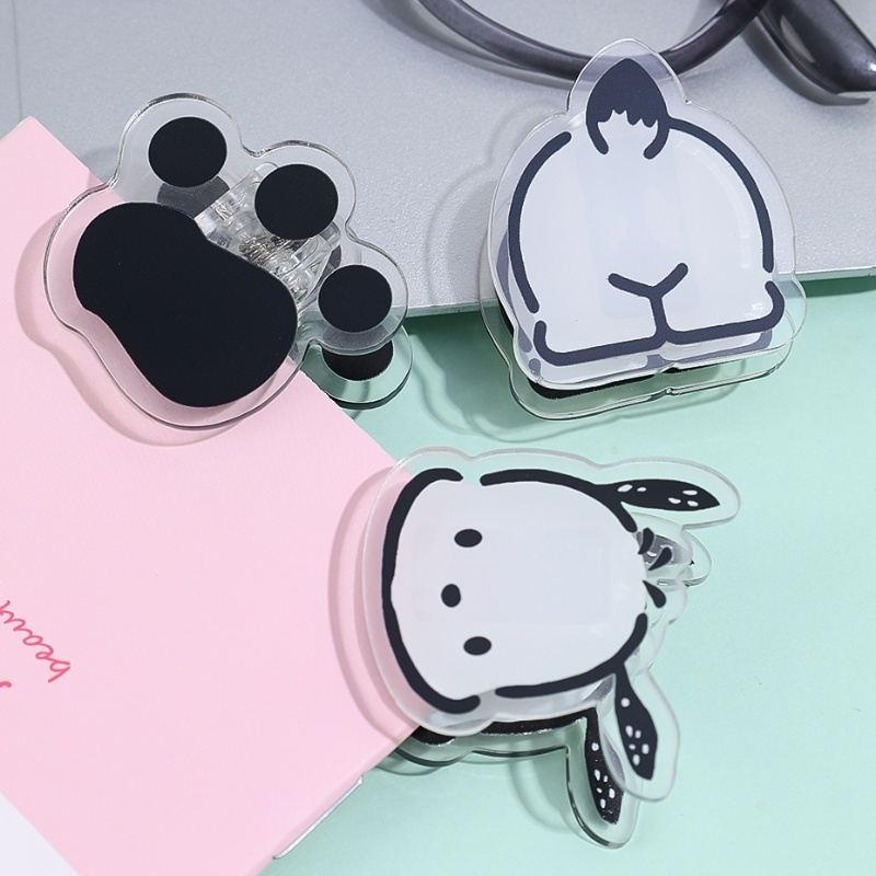 Tập Giấy Note Hai Mặt Bằng Nhựa Dạng Kẹp Hình Dấu Chân Cún Mini Dành Cho Học Sinh / Văn Phòng