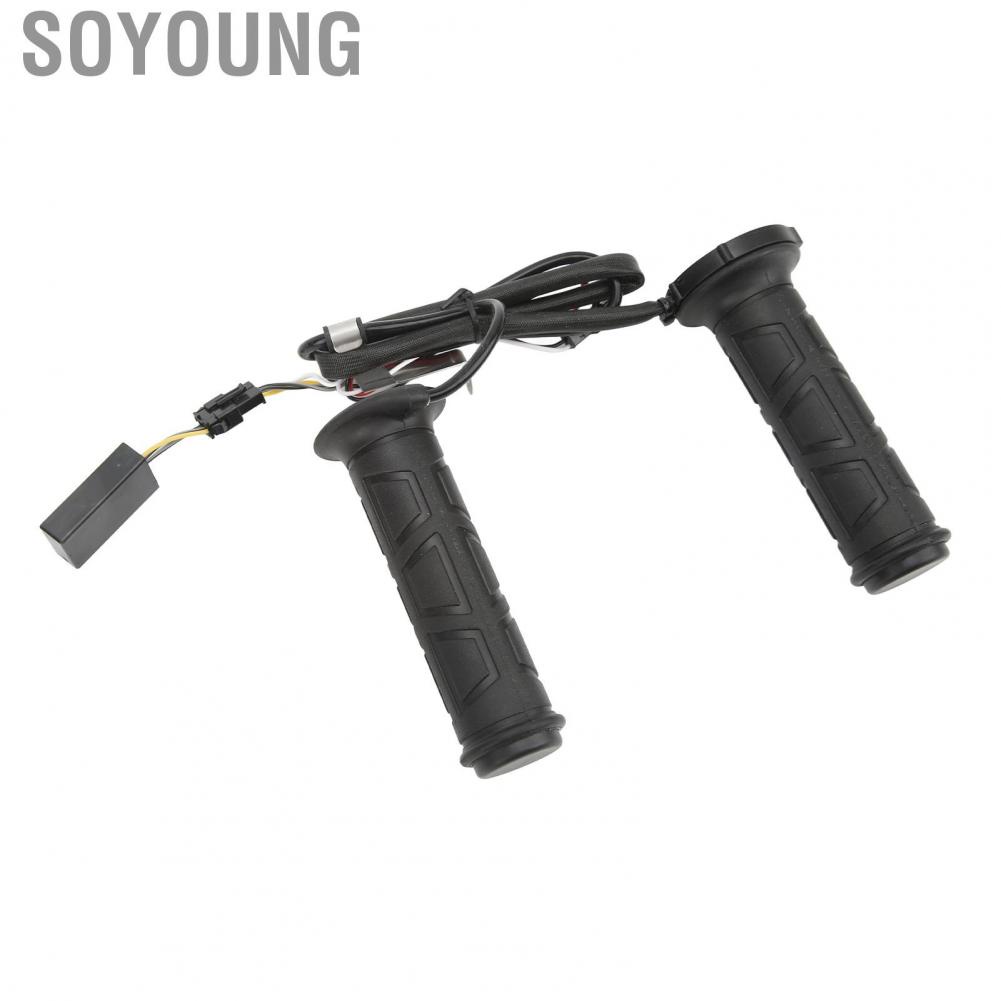 Soyoung Electric Hot Heated Handlebar Motorbike Grips Warmer Adjustable Temperature Easy Installation  Skid 12V DC for