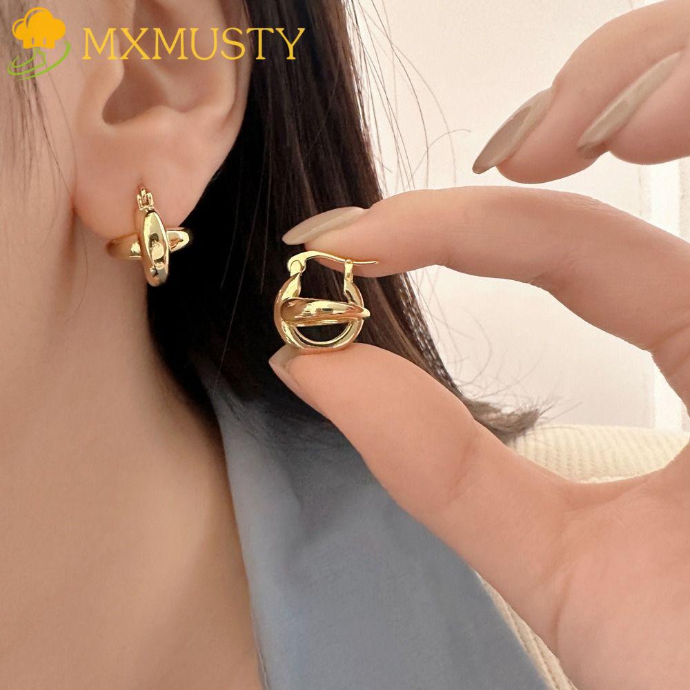 Khuyên Tai Hình Học Bằng Đồng Phong Cách Hàn Quốc Cho Nữ MXMUSTY