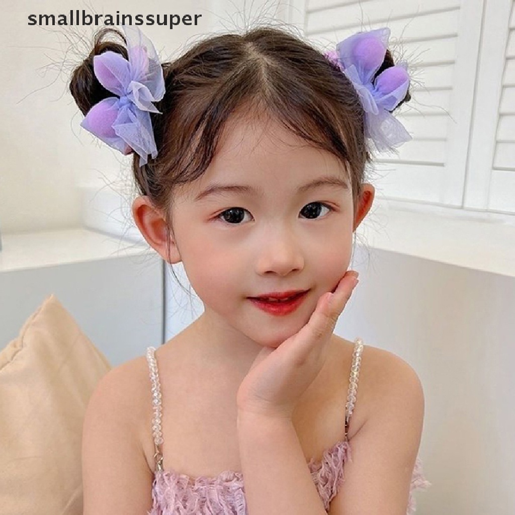 Dây Buộc Tóc Cao Su Organza Co Giãn Màu Kẹo Thắt Nơ Nhỏ Nhắn Dễ Thương Cho Bé Gái SBS