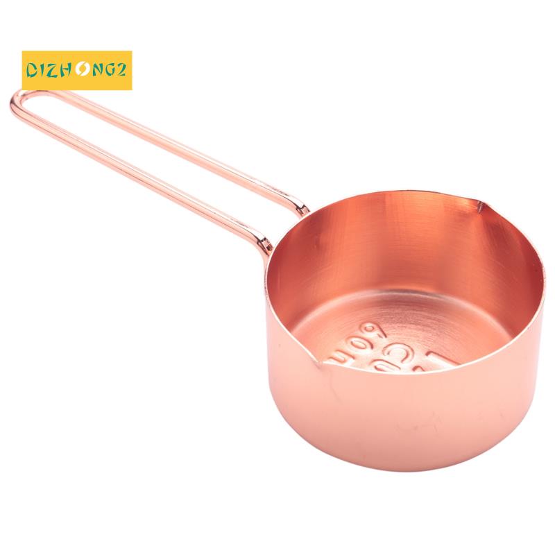 Bộ 8 Muỗng Đo Lường Bằng Thép Không Gỉ Màu Vàng Hồng Khắc Chữ Tiện Dụng Cho Nấu Nướng