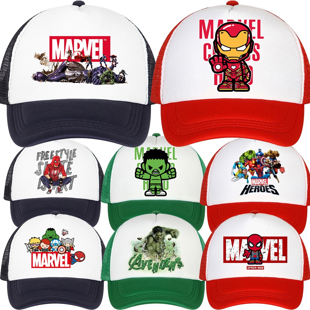 Mũ Marvels Mũ Mũ Mũ Du Lịch Thường Ngày Che Nắng Sắt Người Nhện Mũ Bóng Chày Hip Hop Quà Tặng Sinh Nhật