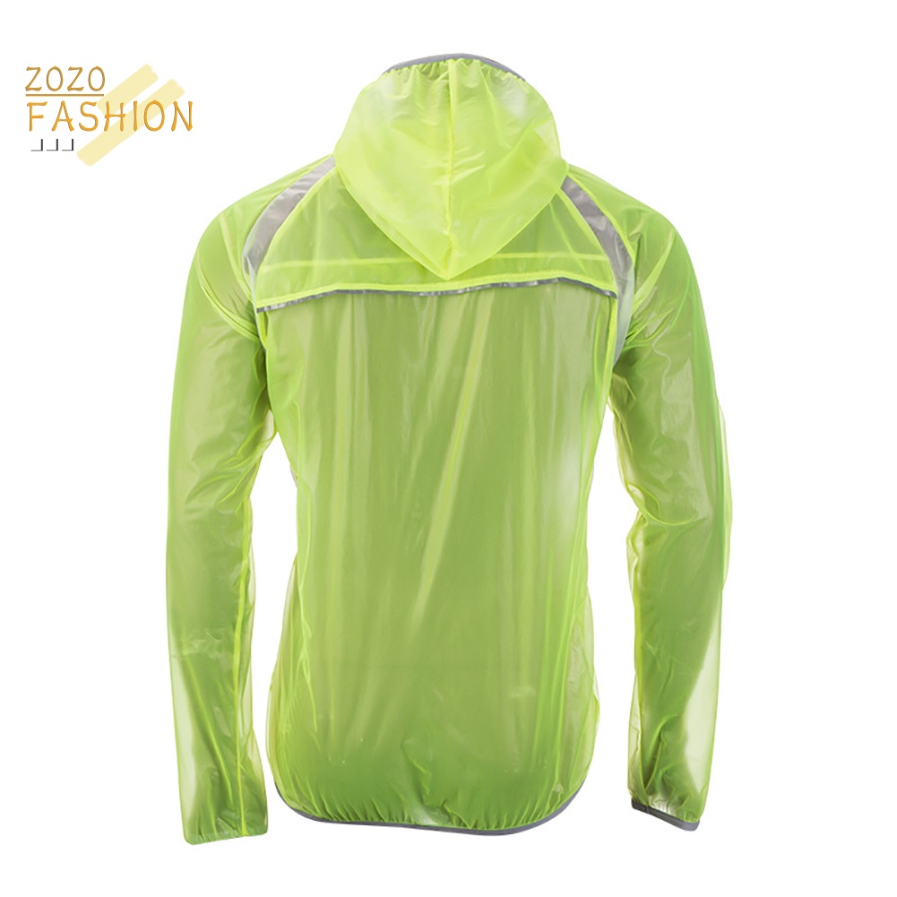 Áo Mưa Phản Quang Siêu Mỏng Thoáng Khí Có Khóa Kéo Tiện Dụng Cho Nam Và Nữ