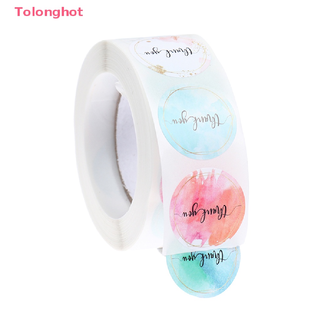 Bộ 500 Miếng Dán Niêm Phong Tự Dính Họa Tiết Hoa Nhiều Màu Sắc