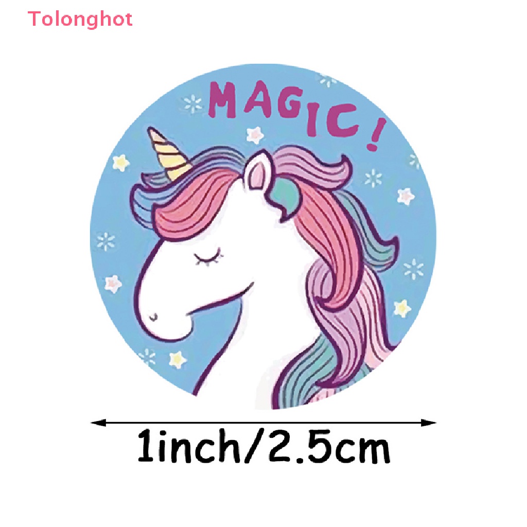 Cuộn 500 Miếng Dán Trang Trí Hộp Quà Hình Động Vật Dễ Thương Kích Thước 1 inch