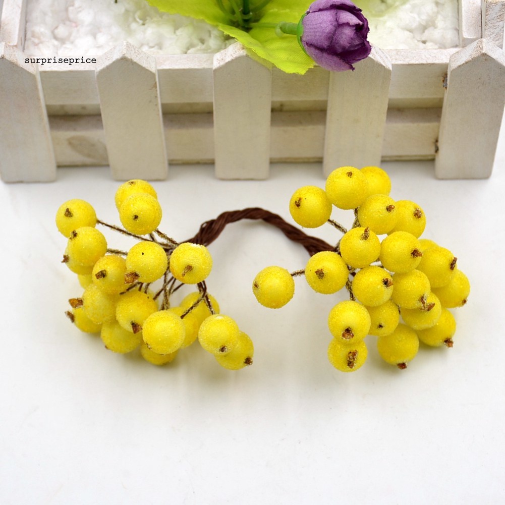 Set 20 Quả Mọng Nhân Tạo Bằng Xốp Dùng Trang Trí Tiệc Cưới / Giáng Sinh DIY