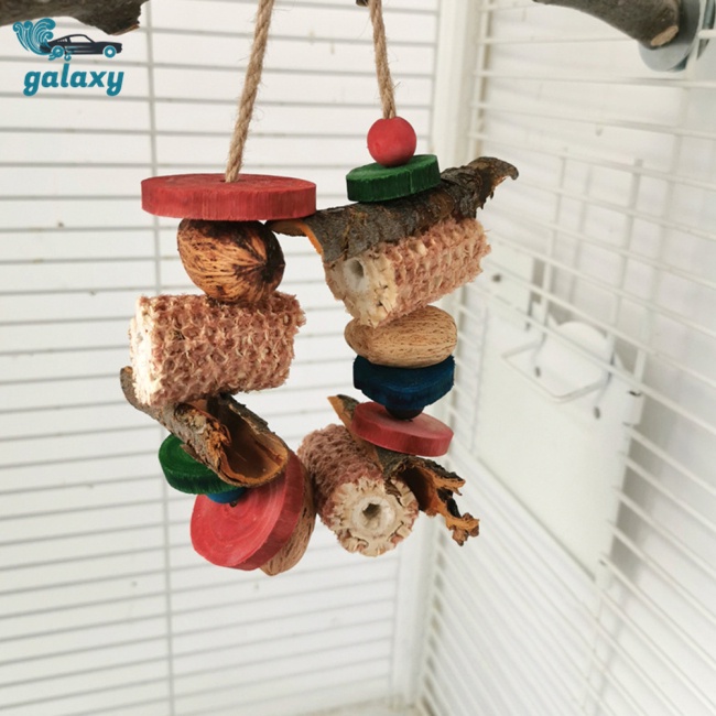Galaxy Bộ Đồ Chơi Nhai Gặm Bằng Xơ Mướp Tự Nhiên Kích Thước Lớn / Vừa / Nhỏ Cho Chim Vẹt