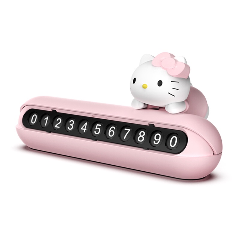 Thẻ Đỗ Xe Hơi Tạm Thời Họa Tiết Hello Kitty Dễ Thương