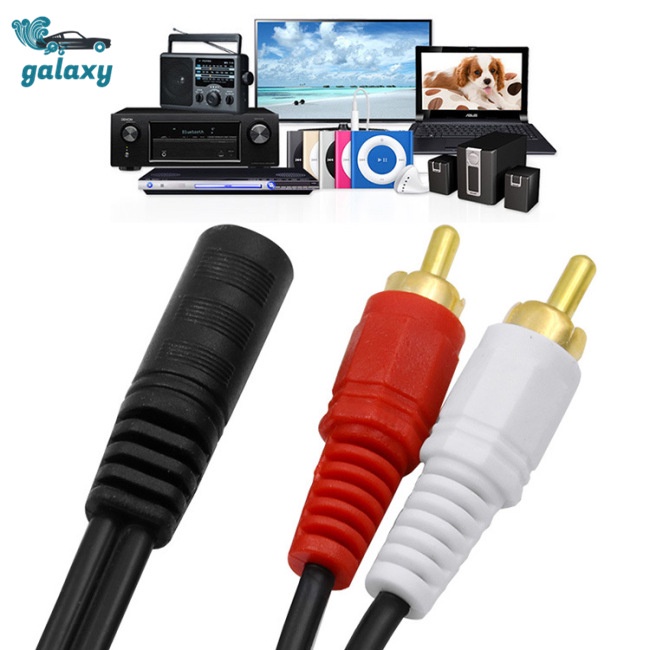 Galaxy Cáp Chuyển Đổi Âm Thanh 3.5mm Sang 2 RCA 3.5 Y 50cm Chuyên Dụng