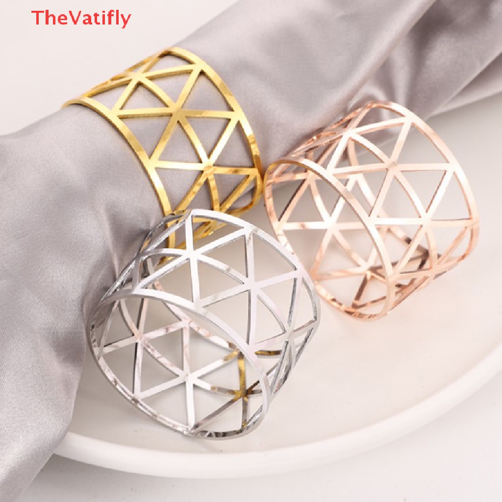 [Thevalifly] 1 Vòng Nhẫn Khăn Ăn Bằng Hợp Kim Trang Trí Bàn Tiệc Cưới Bán Chạy