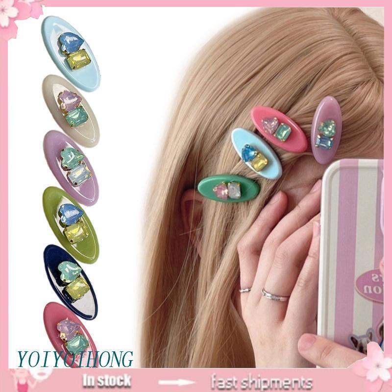 Kẹp Tóc Đính Hạt Pha Lê Màu Kẹo Ngọt