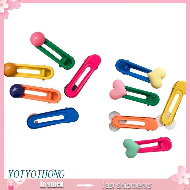 Kẹp Tóc Hình Tròn / Trái Tim Phong Cách Punk Cổ Điển Thời Trang Cho Nữ Y2K