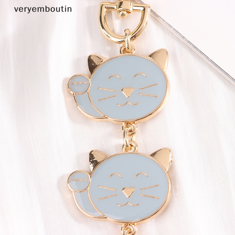 Dây Xích Nối Dài Túi Xách Tráng Men Hình Mèo Dễ Thương