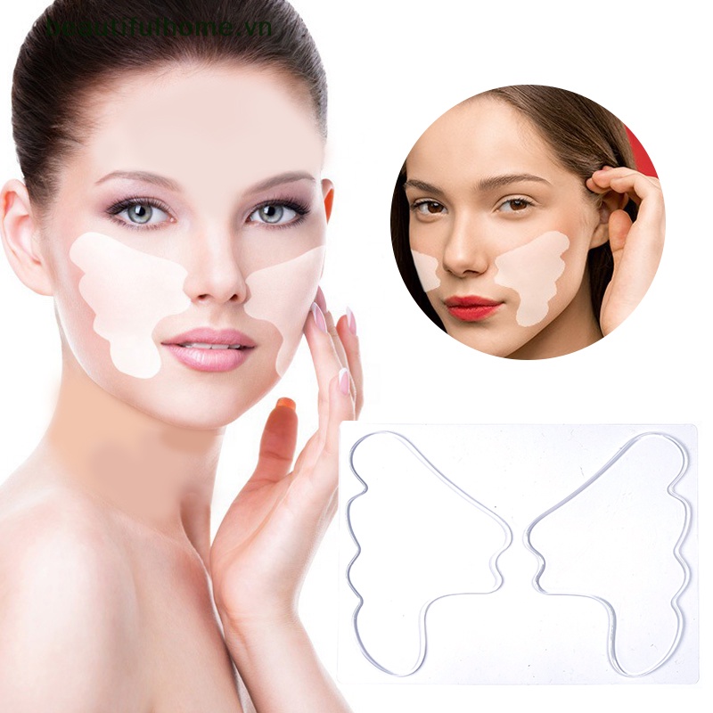 1 Cặp Miếng Silicone Dán Loại Bỏ Nếp Nhăn Có Thể Tái Sử Dụng