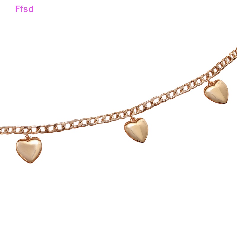 {Ffsd} Dây Xích Đeo Thắt Lưng Kim Loại Hình Trái Tim Thời Trang Đi Biển Phong Cách Gothic Quyến Rũ Dành Cho Nữ