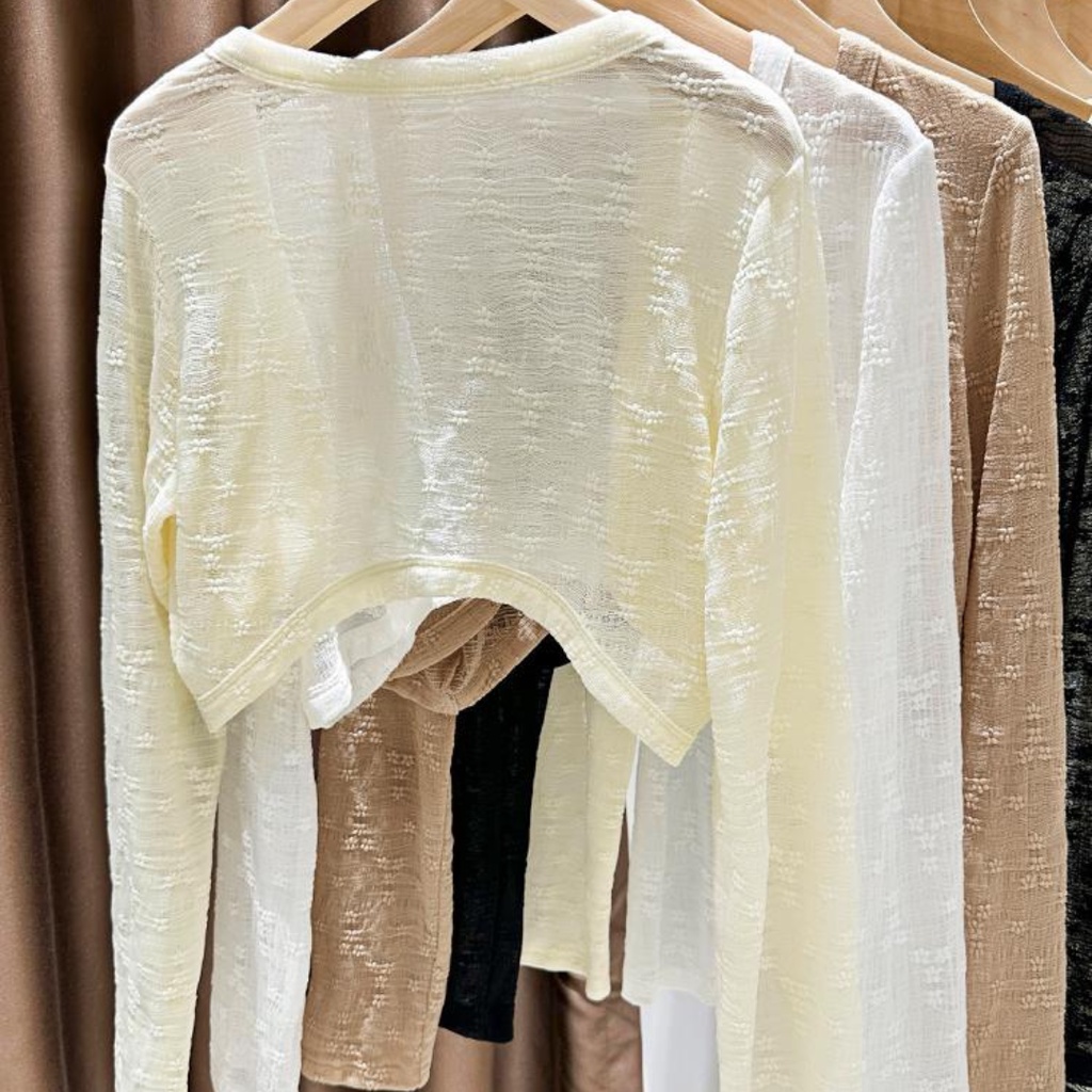 Áo Khoác Ren Mỏng Chống Nắng Bốn Màu Sắc Thời Trang Mùa Hè Dành Cho Nữ