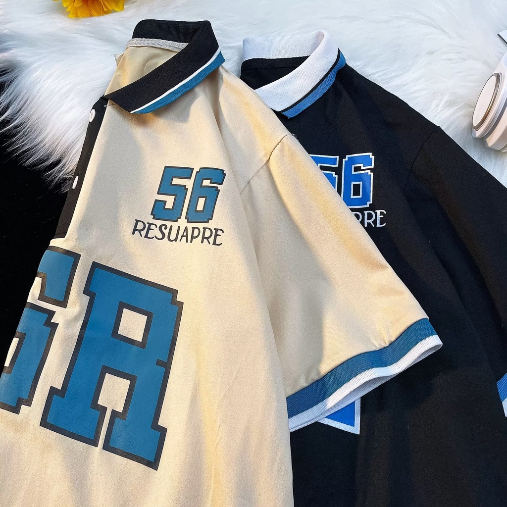 Áo Thun Tay Lỡ Dáng Rộng In Chữ Và Số Thời Trang Mùa Hè 2023POLO Dễ Phối Đồ Phong Cách Mới Cho Nam