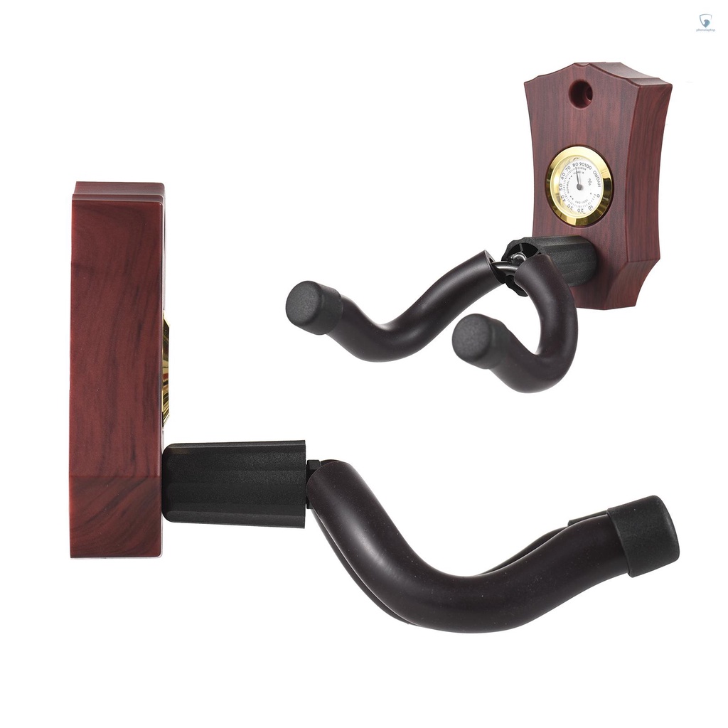 Giá Đỡ Gắn Tường 2 Trong 1 Có Đồng Hồ Đo Độ Ẩm Và Nhiệt Độ Cho Guitar Ukulele Mandolin