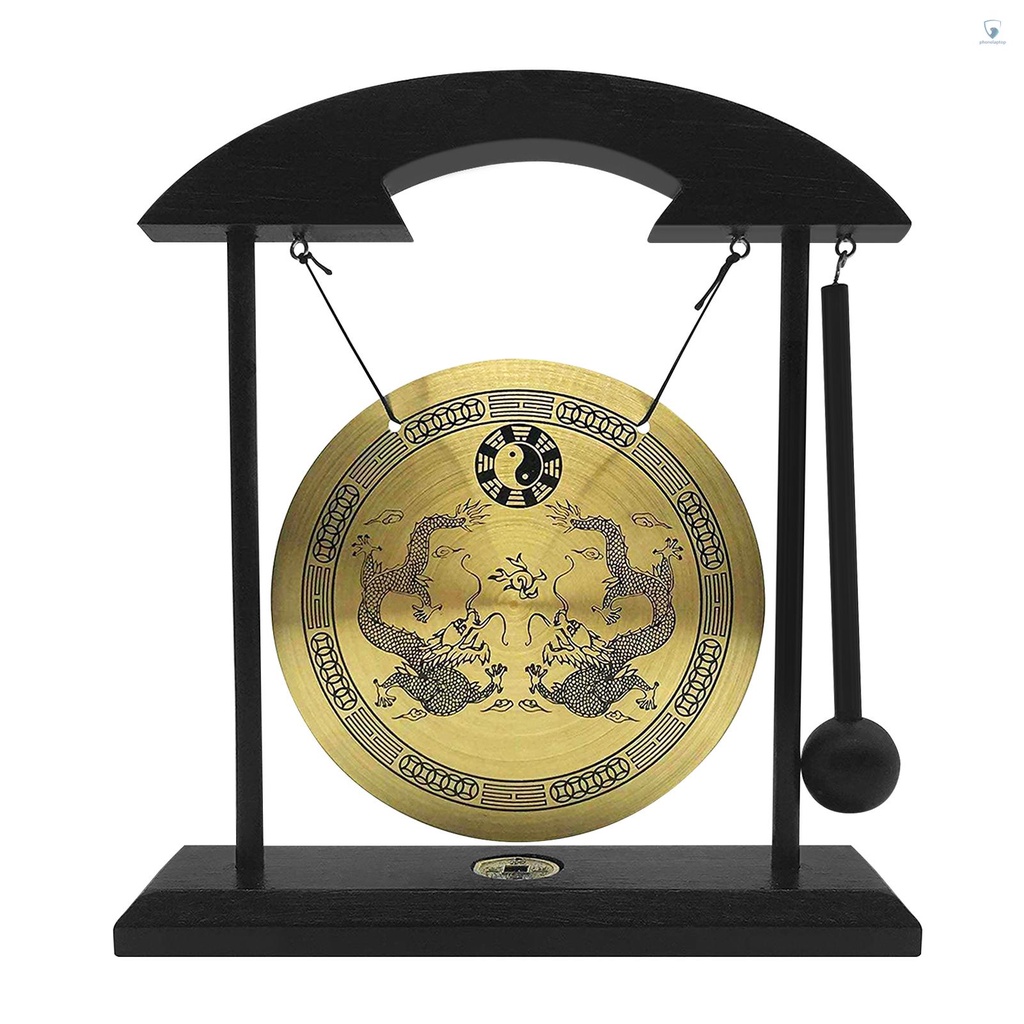 [laptvn] Chuông Gió Mini Để Bàn Trang Trí Hình Rồng Thái Cực Quyền Có Biểu Tượng Taiji