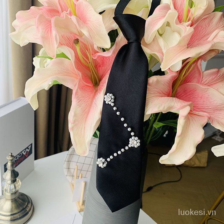 Cà Vạt jk Ngọc Trai Handmade Phong Cách Preppy Làm Phụ Kiện Chụp Ảnh Cho Nam Và Nữ cxbluokesi.vn426