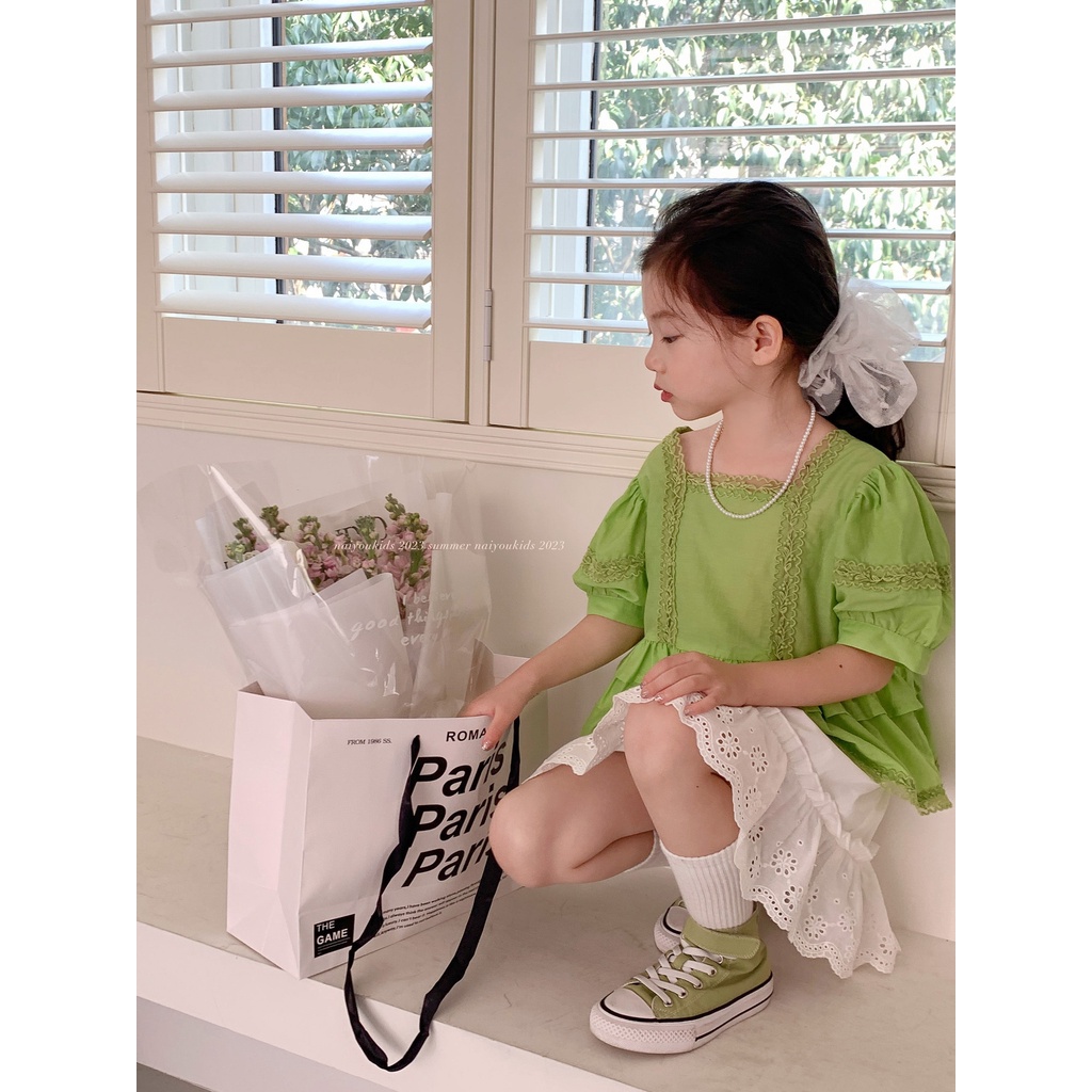 Chân Váy Cotton Ngắn Thời Trang Mùa Hè 2023 Mới Cho Bé Gái