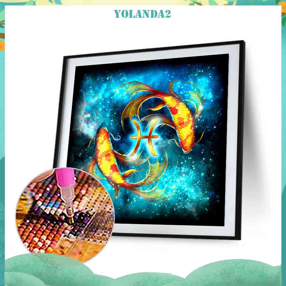 Bộ Tranh Đính Đá 5D Toàn Diện Họa Tiết Chòm Sao Độc Đáo DIY