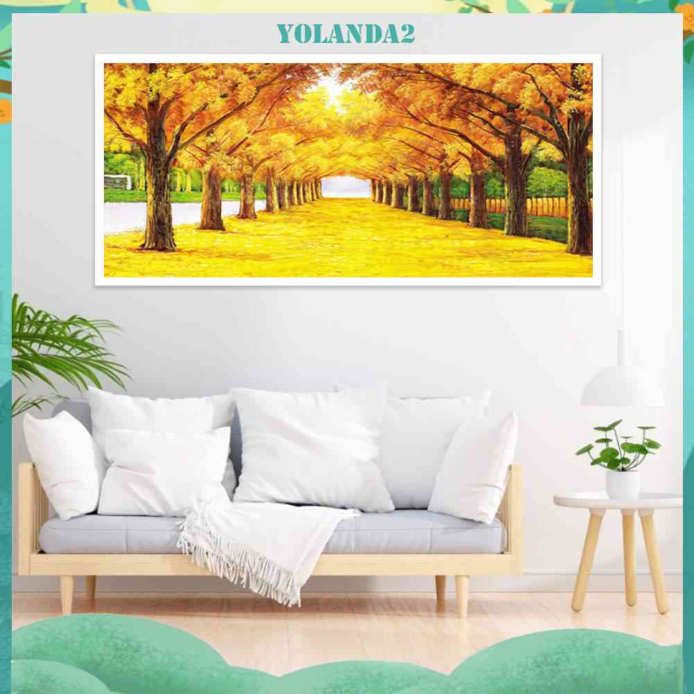 Bộ Tranh Đính Đá 5D Tự Làm Toàn Diện Họa Tiết Đường Lá Phong