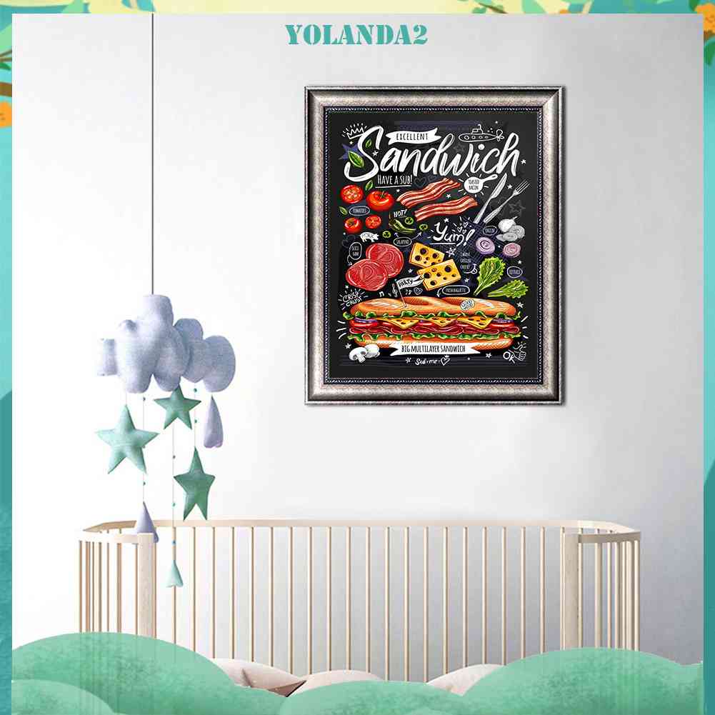 Bộ Tranh Đính Đá 5D Toàn Diện Họa Tiết Bảng Đen Độc Đáo DIY Dùng Trang Trí Nhà Cửa