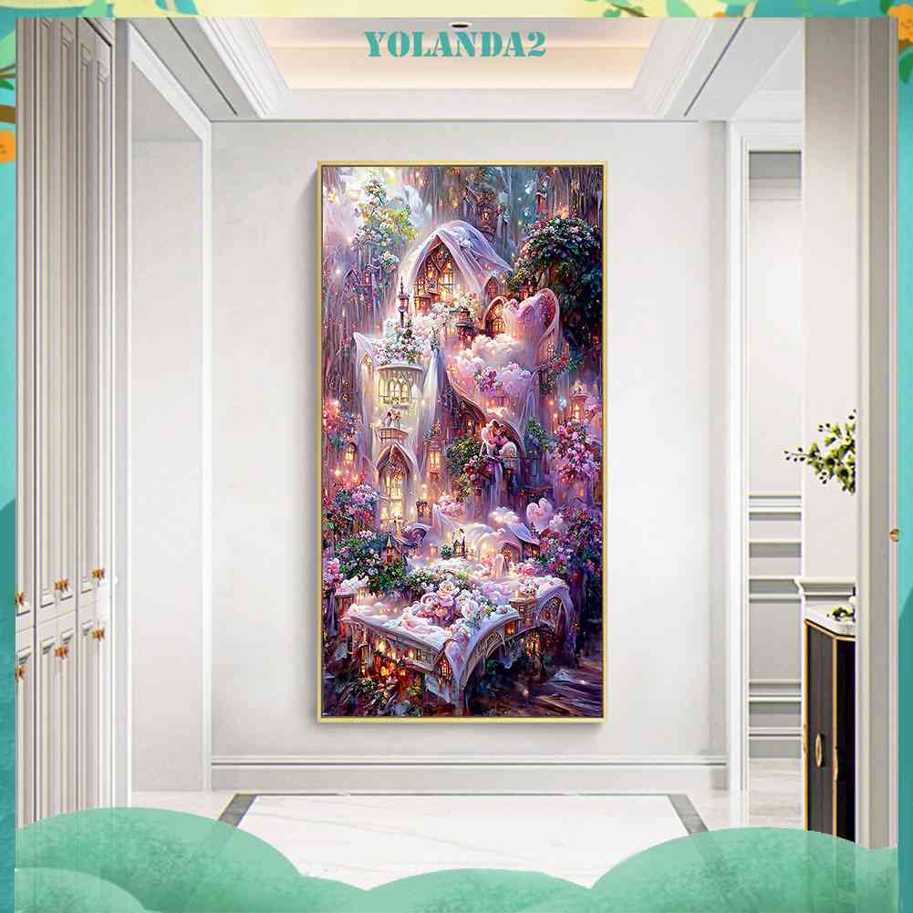 Bộ Tranh Đính Đá 5D Toàn Diện Họa Tiết Hoa Hồng Độc Đáo Trang Trí Nhà Cửa