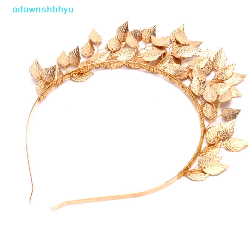 Vương Miện Cài Tóc Hình Lá Bằng Kim Loại Màu Vàng / Bạc Cho Cô Dâu