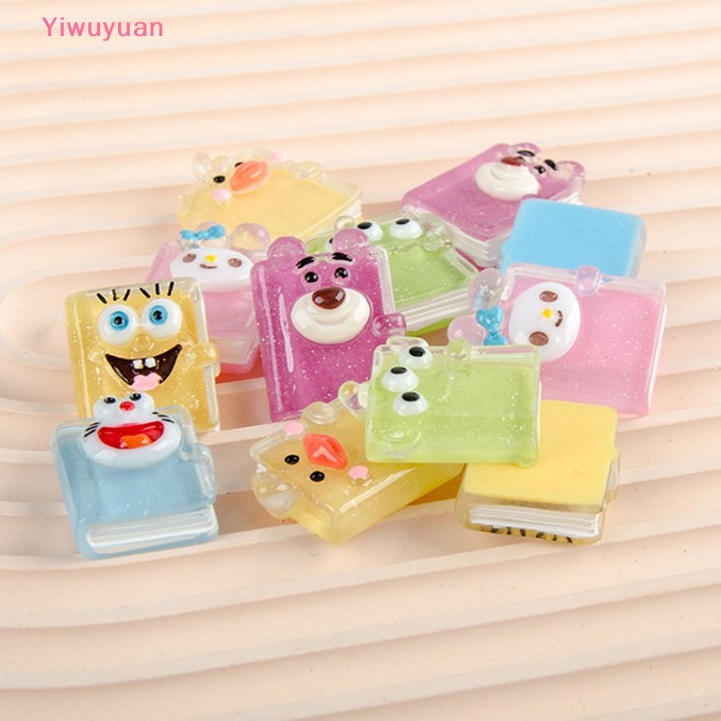 Bộ 5 Bông Tai Nhựa Trong Suốt Hình Nhân Vật Hoạt Hình DIY Mới